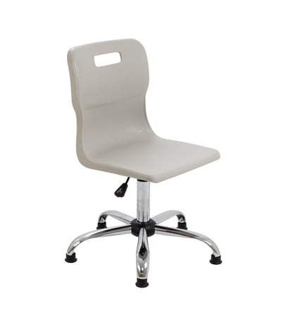 Titan Senior Swivel Chair|Chrome Base With Glides|Age 11 Plus Years|Grey