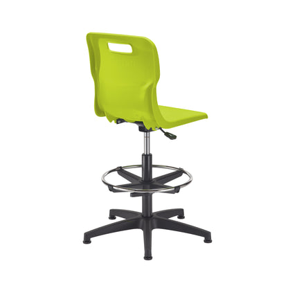 Titan Swivel Senior Chair with Plastic Base, Castors and D-Kit