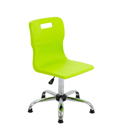 Titan Senior Swivel Chair|Chrome Base With Glides|Age 11 Plus Years|Lime