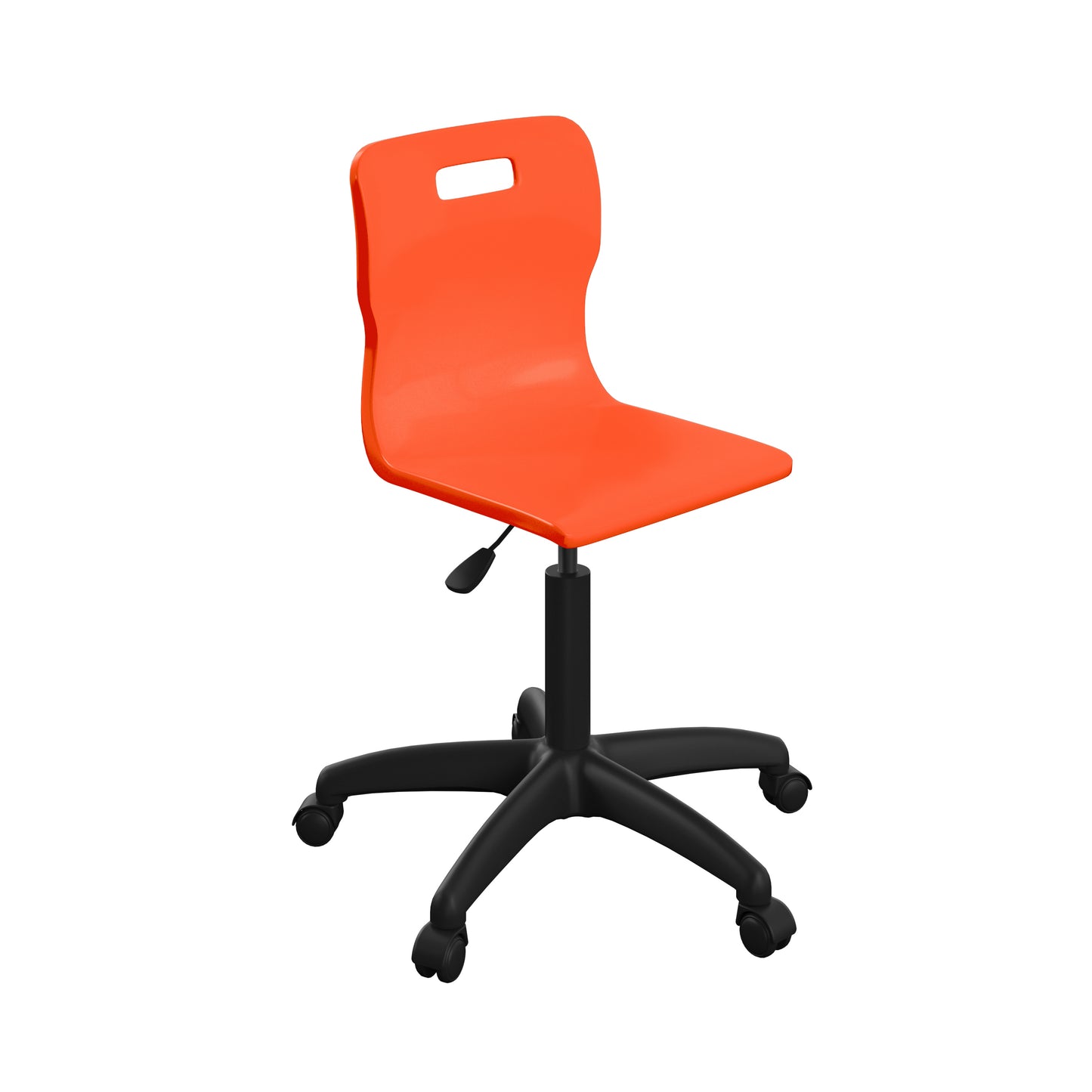 Titan Senior Swivel Chair|Black Base With Castors|Age 11 Plus Years|Orange