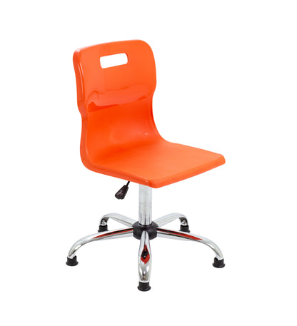 Titan Senior Swivel Chair|Chrome Base With Glides|Age 11 Plus Years|Orange
