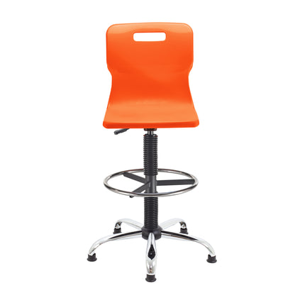Titan Swivel Senior Chair with Chrome Base, Castors and D-Kit
