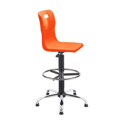 Titan Swivel Senior Chair with Chrome Base, Castors and D-Kit