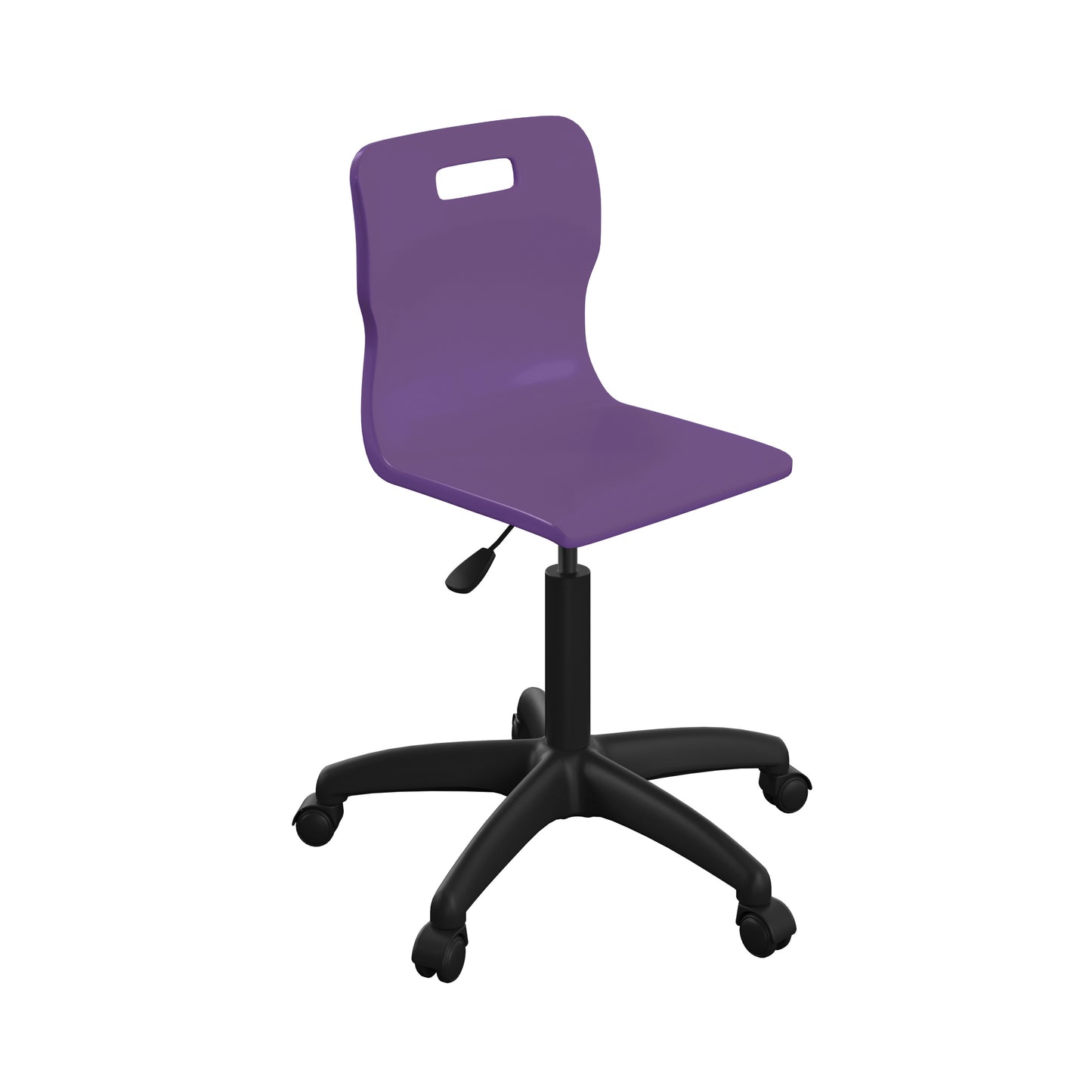 Titan Senior Swivel Chair|Black Base With Castors|Age 11 Plus Years|Purple