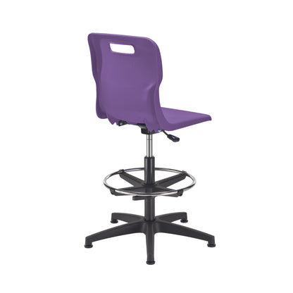 Titan Swivel Senior Chair with Plastic Base, Castors and D-Kit