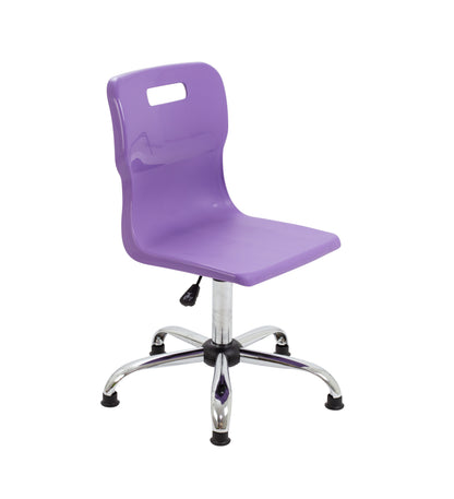Titan Senior Swivel Chair|Chrome Base With Glides|Age 11 Plus Years|Purple