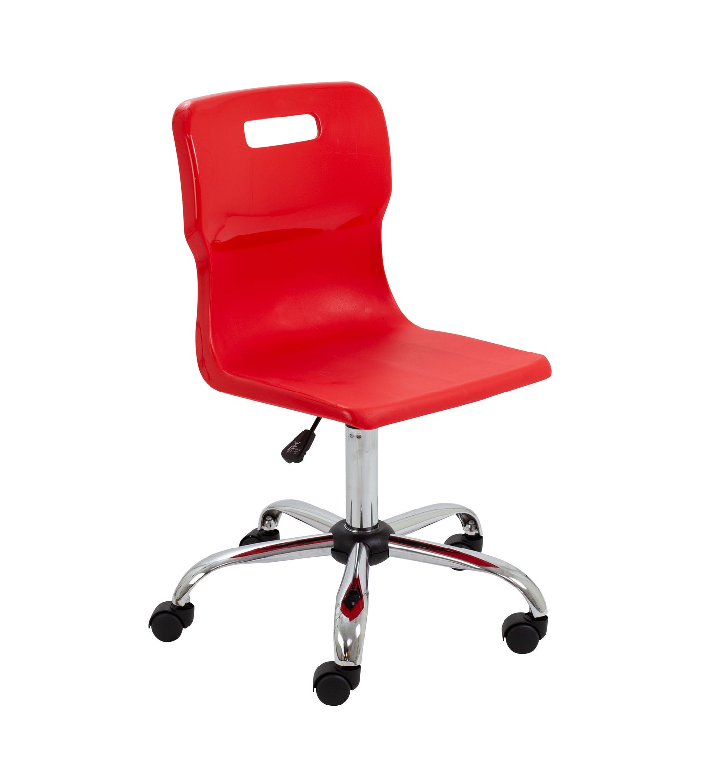 Titan Senior Swivel Chair|Chrome Base With Castors|Age 11 Plus Years|Red