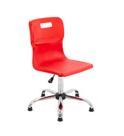 Titan Swivel Senior Chair with Chrome Base and Glides