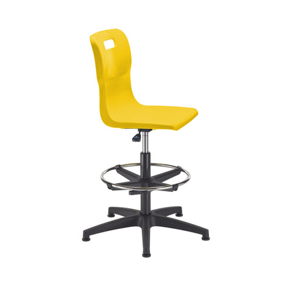 Titan Swivel Senior Chair with Plastic Base, Castors and D-Kit