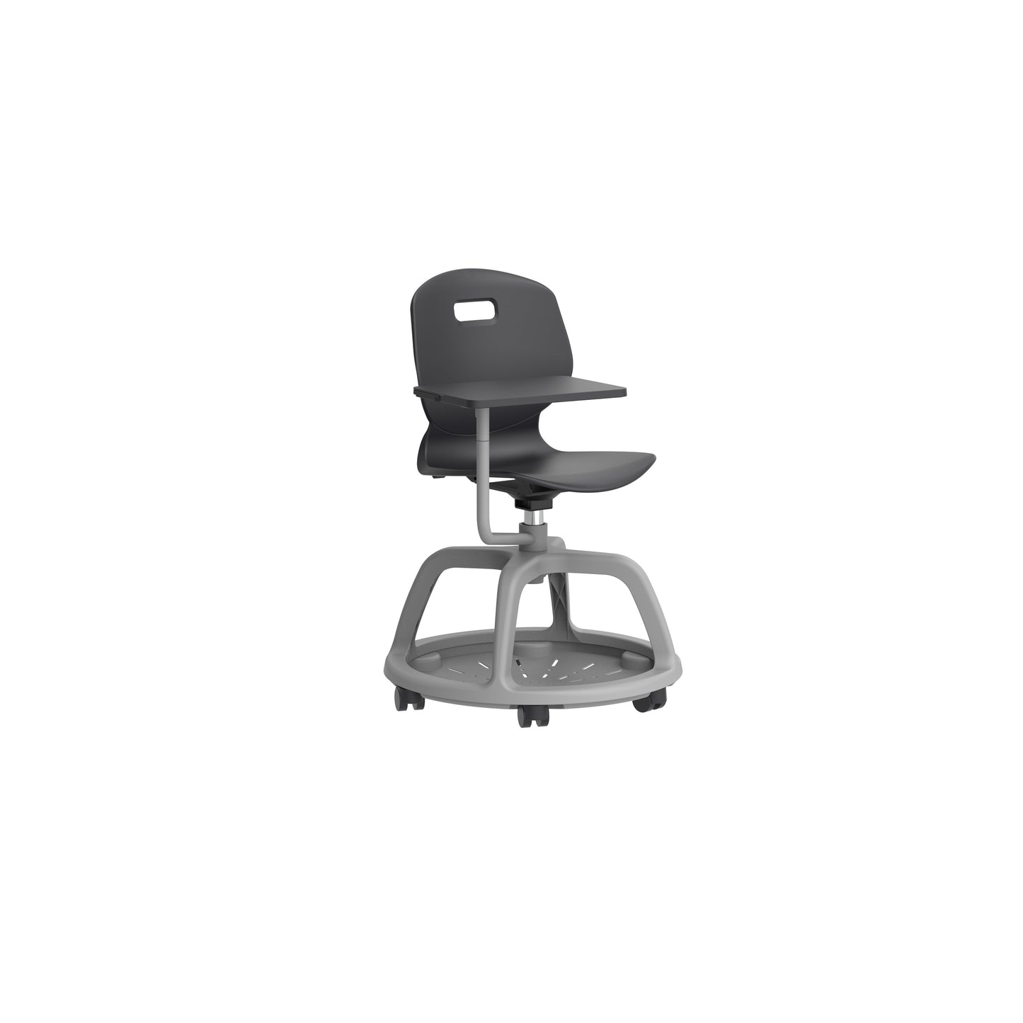 Arc Community Swivel Chair with Arm Tablet|Size 6|Age 14 Plus Years|Anthracite