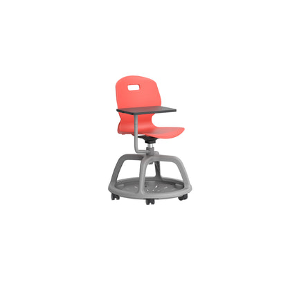 Arc Community Swivel Chair with Arm Tablet|Size 6|Age 14 Plus Years|Coral