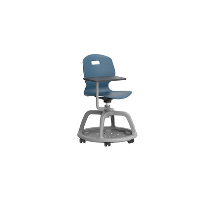 Arc Community Swivel Chair with Arm Tablet|Size 6|Age 14 Plus Years|Steel Blue