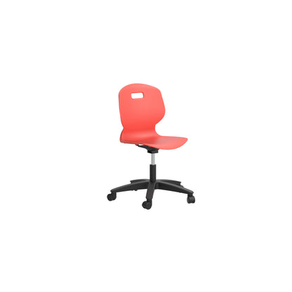 Arc Swivel Fixed Chair|Size 6|Age 14 Plus Years|Coral