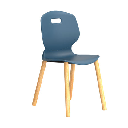 Arc Wooden Four Leg Chair|Size 5|Age 11-14 Years Years|Steel Blue