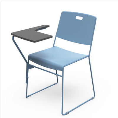 Arc High Density Stacker Chair Tablet|Black-Black