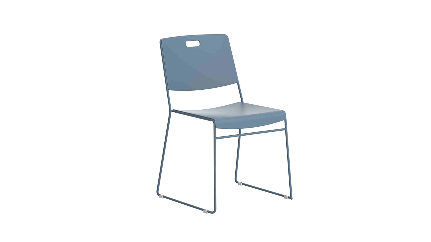 Arc High Density Stacking Chair|Steel Blue