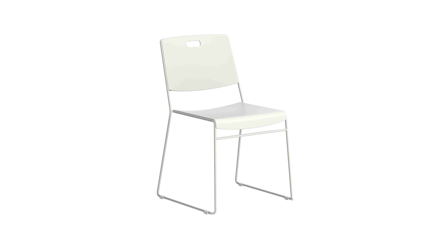 Arc High Density Stacking Chair|White