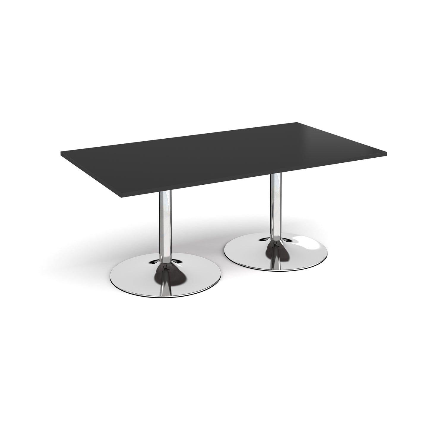 Trumpet base rectangular boardroom table - TB18-C-BK