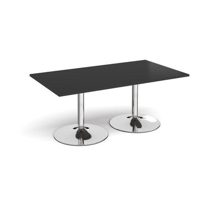 Trumpet base rectangular boardroom table - TB18-C-BK