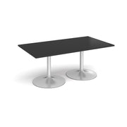 Trumpet base rectangular boardroom table