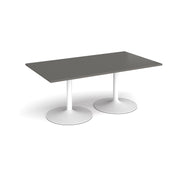 Trumpet base rectangular boardroom table