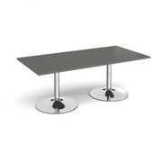 Trumpet base rectangular boardroom table