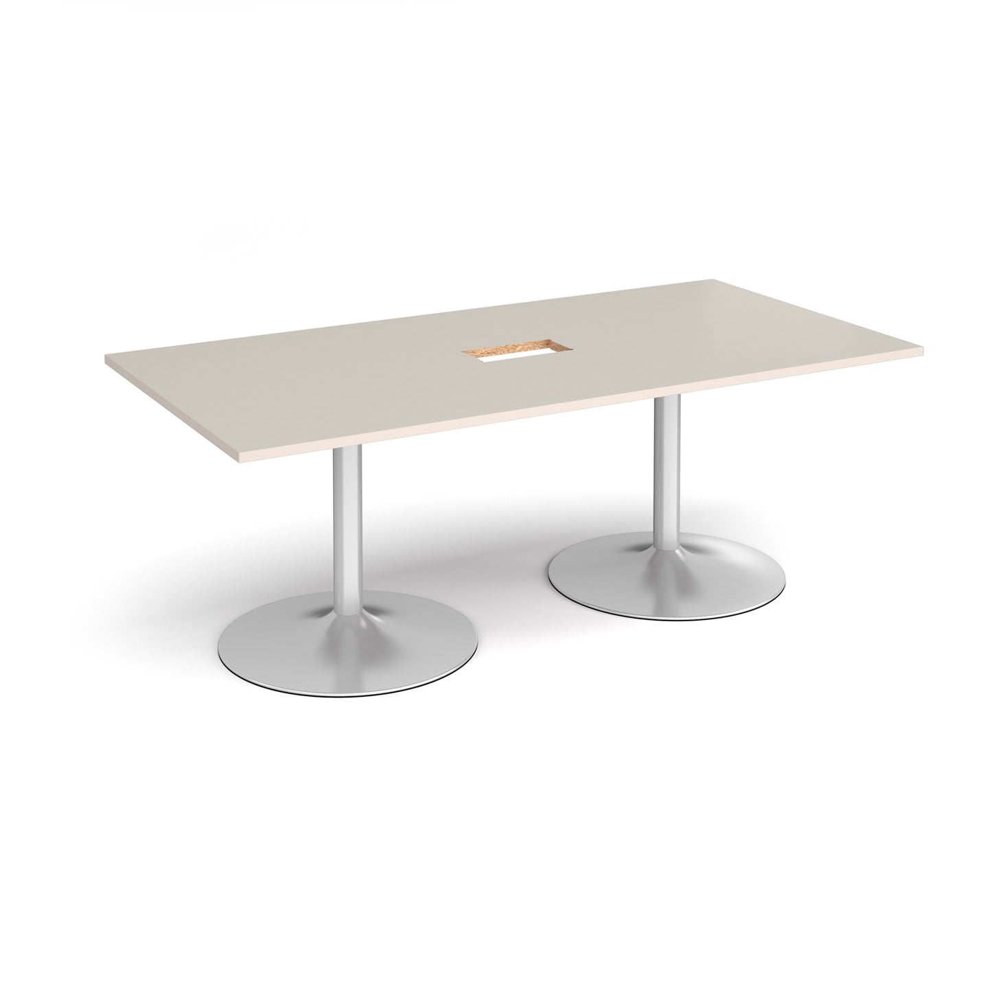 Trumpet base rectangular power ready boardroom table - TB20-CO-S-LG