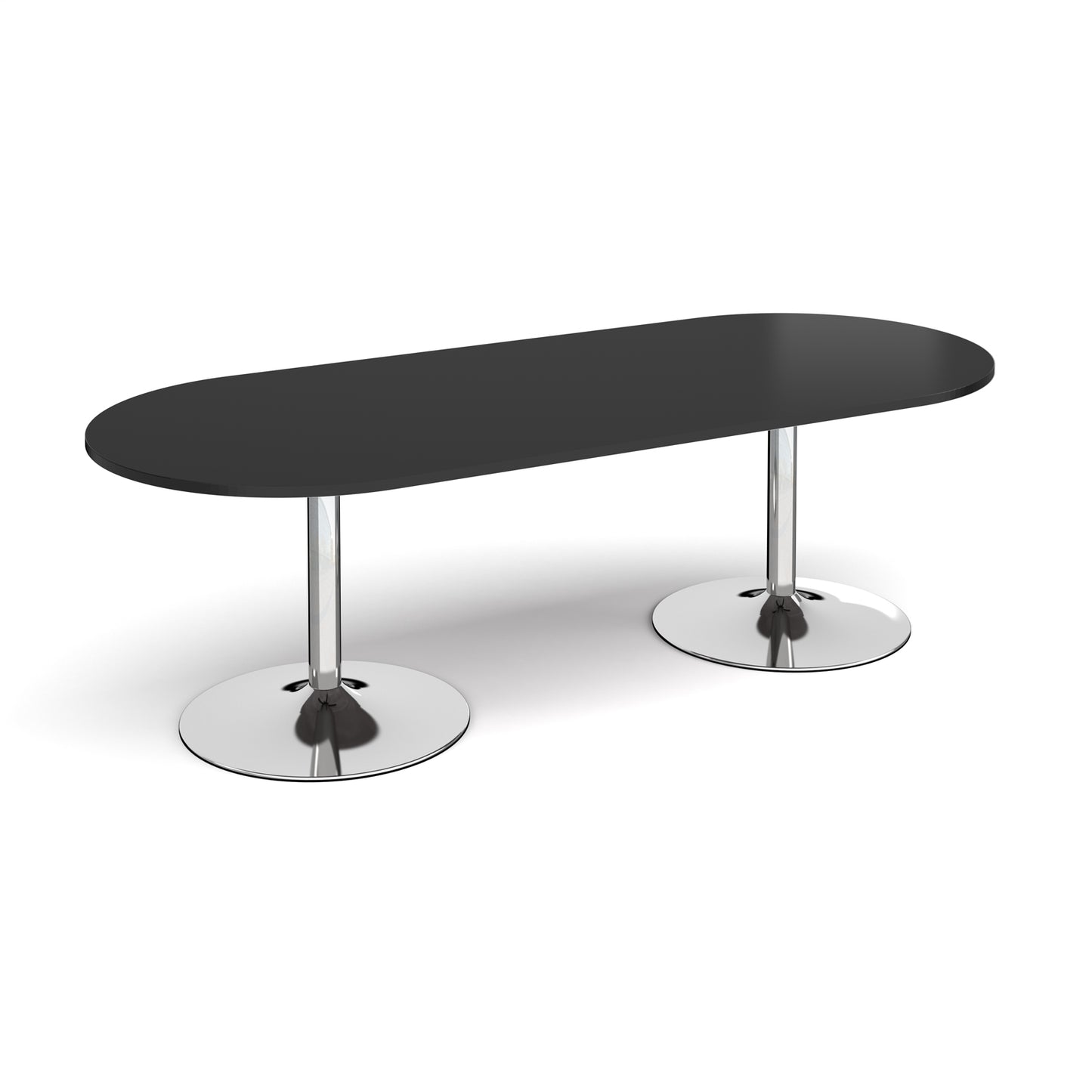Trumpet base radial end boardroom table - TB24-C-BK