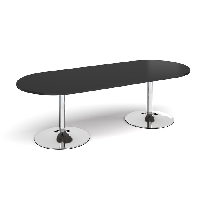 Trumpet base radial end boardroom table