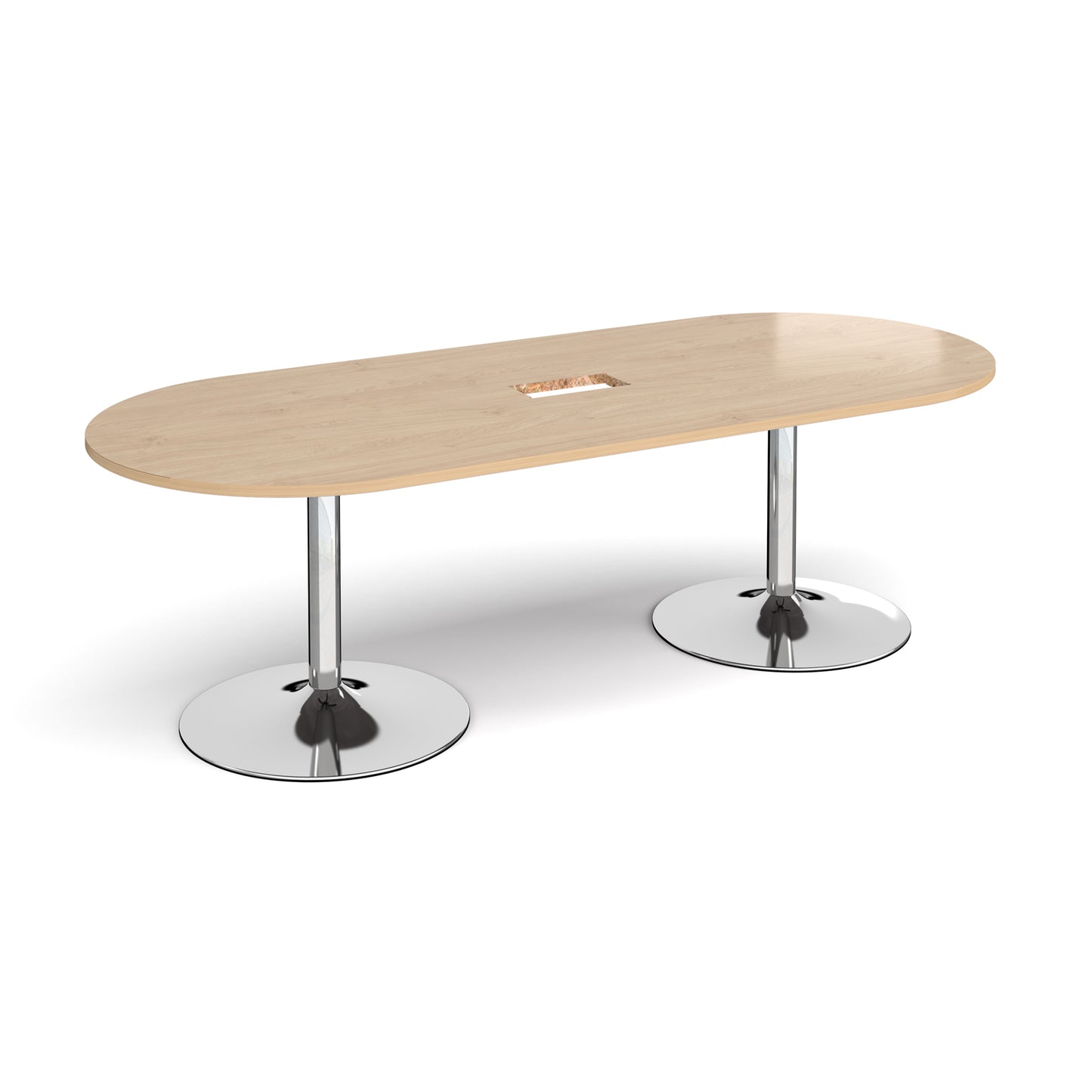 Trumpet base radial end power ready boardroom table - TB24-CO-C-KO
