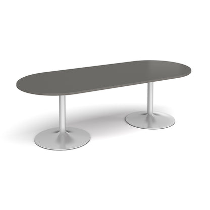 Trumpet base radial end boardroom table - TB24-S-OG