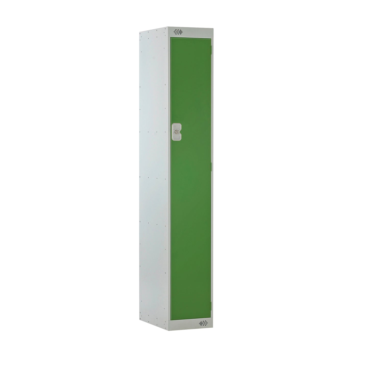 Steel Locker with Coloured Door|1 Door|300x300x1800|Green
