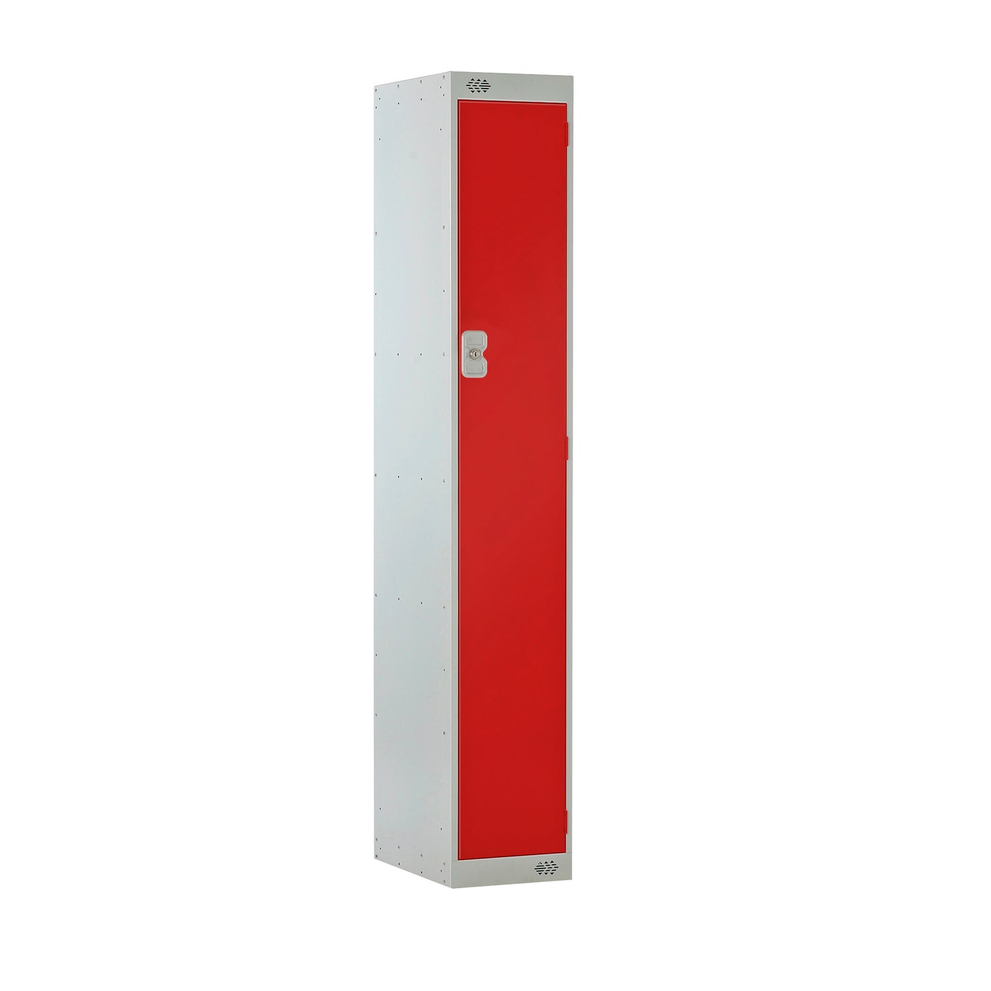 Steel Locker with Coloured Door|1 Door|300x300x1800|Red