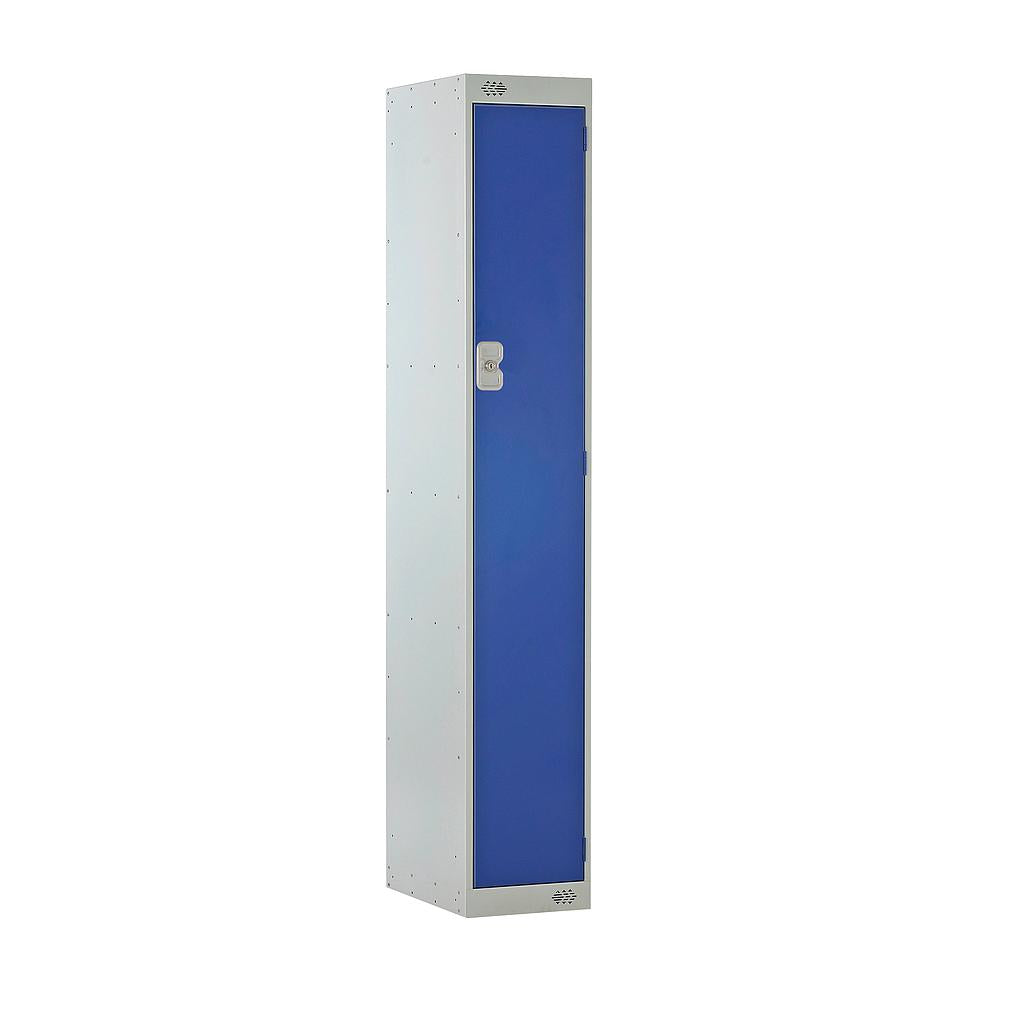 Steel Locker with Coloured Door|1 Door|300x450x1800|Blue
