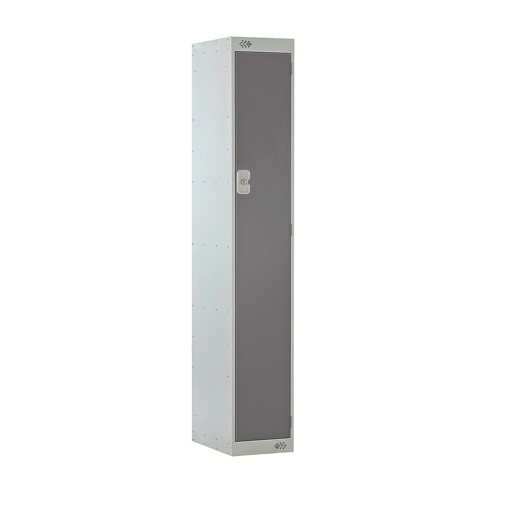 Steel Locker with Coloured Door|1 Door|300x450x1800|Dark Grey