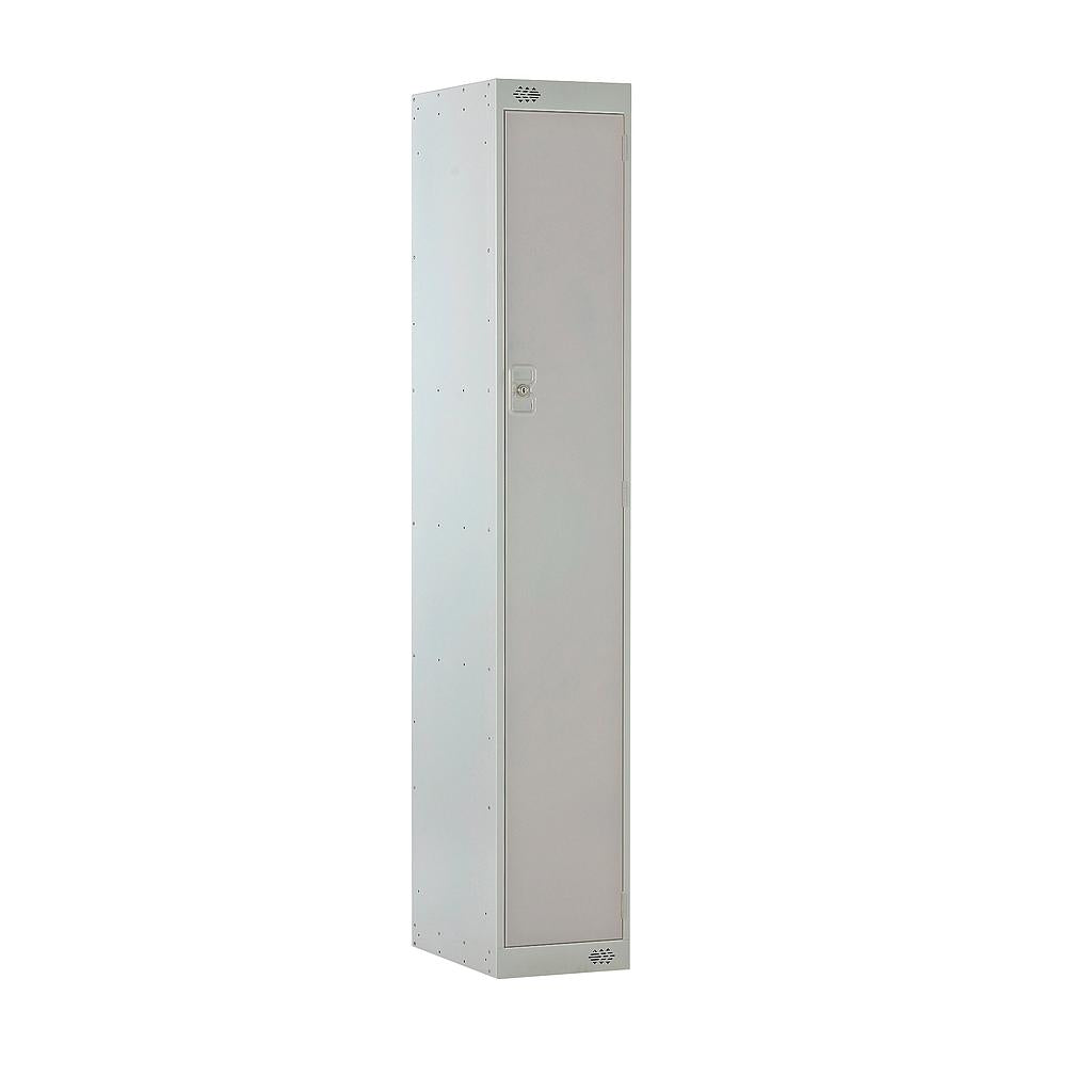 Steel Locker with Coloured Door|1 Door|300x450x1800|Light Grey
