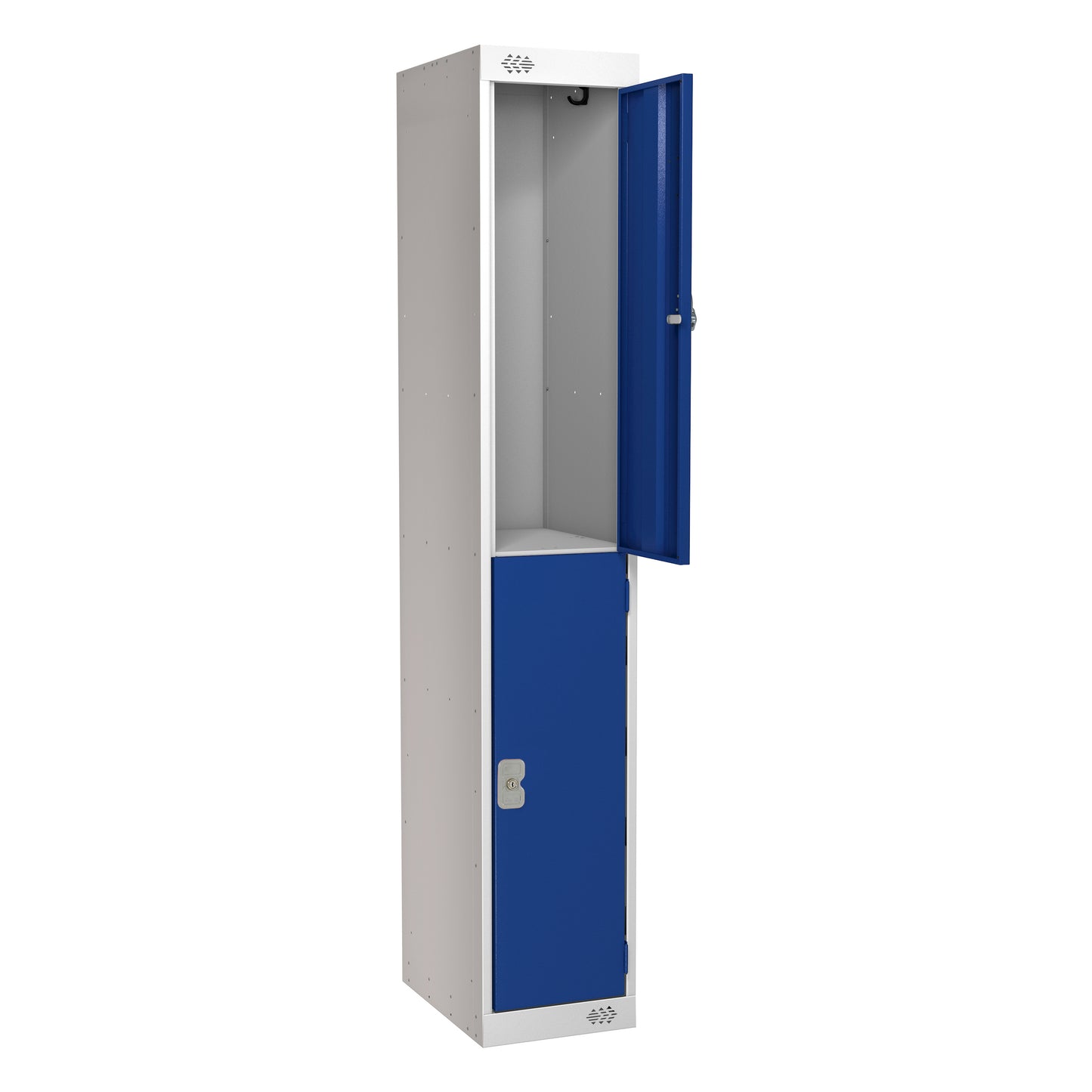 Steel Locker with Coloured Door|2 Door|300x300x1800|Blue