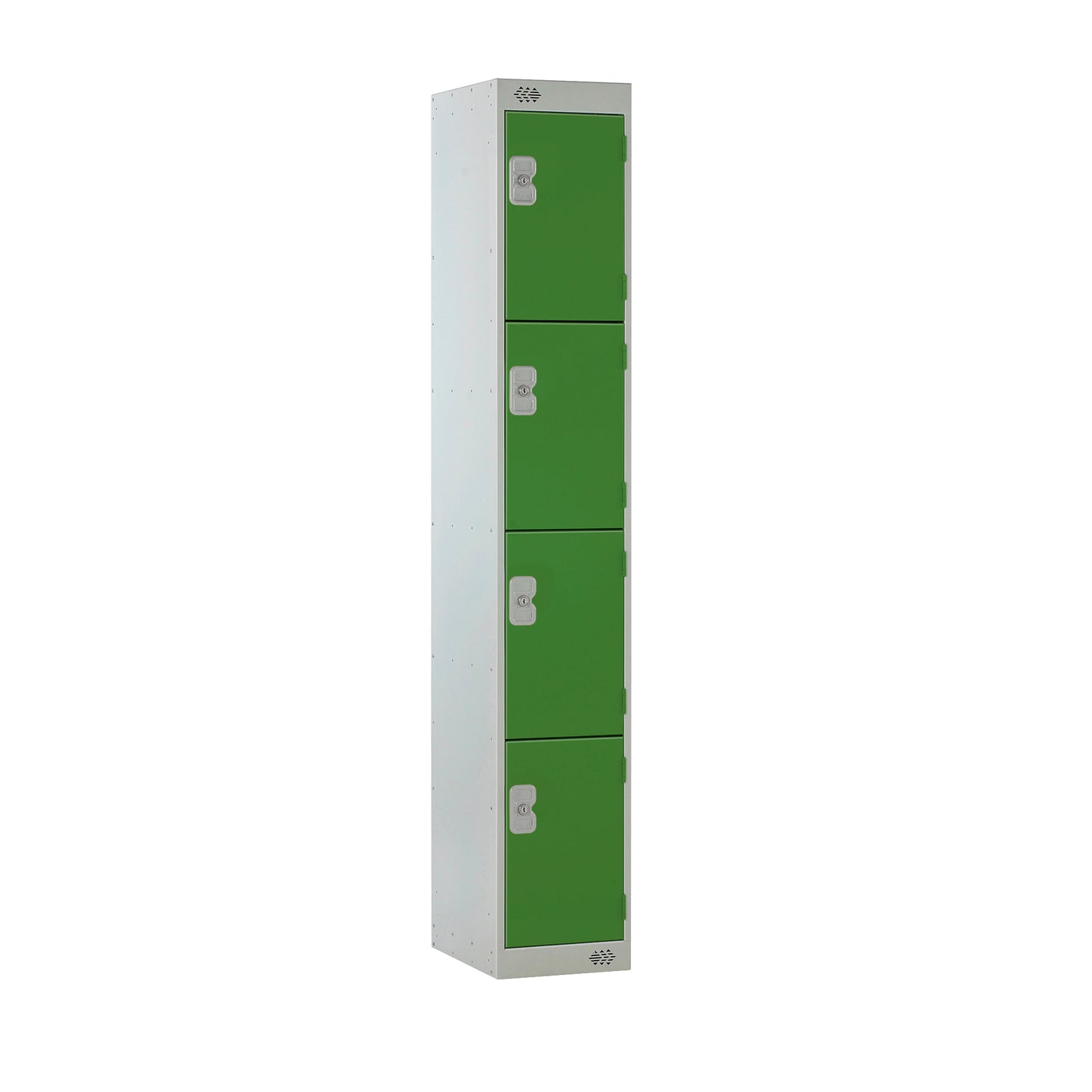 Steel Locker with Coloured Door|4 Door|300x300x1800|Green
