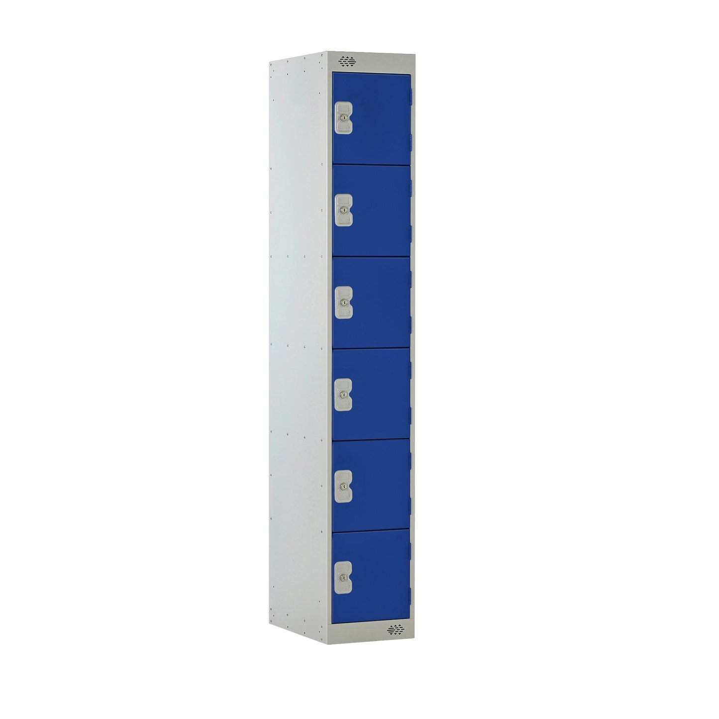 Steel Locker with Coloured Door|6 Door|300x300x1800|Blue