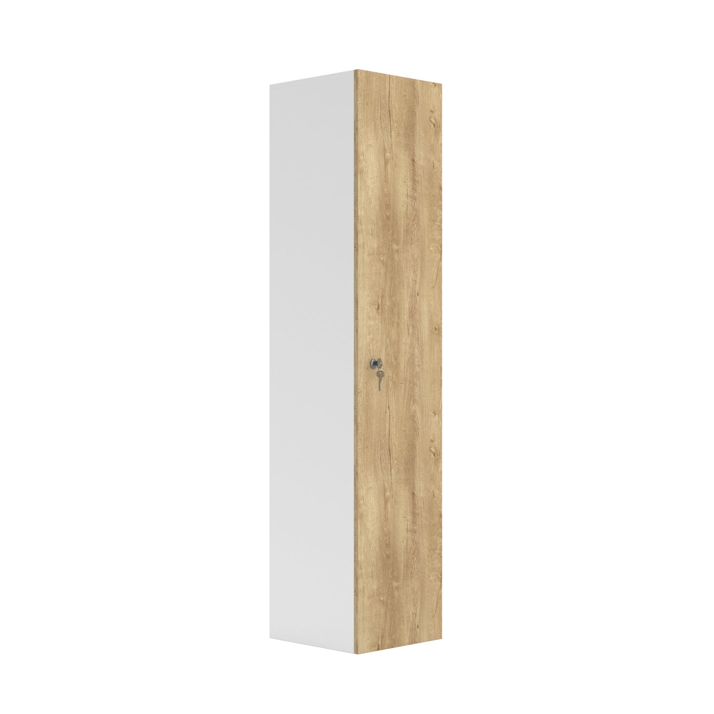 Wooden Locker|1 Door|350x400x1900|Natural Nebraska Oak