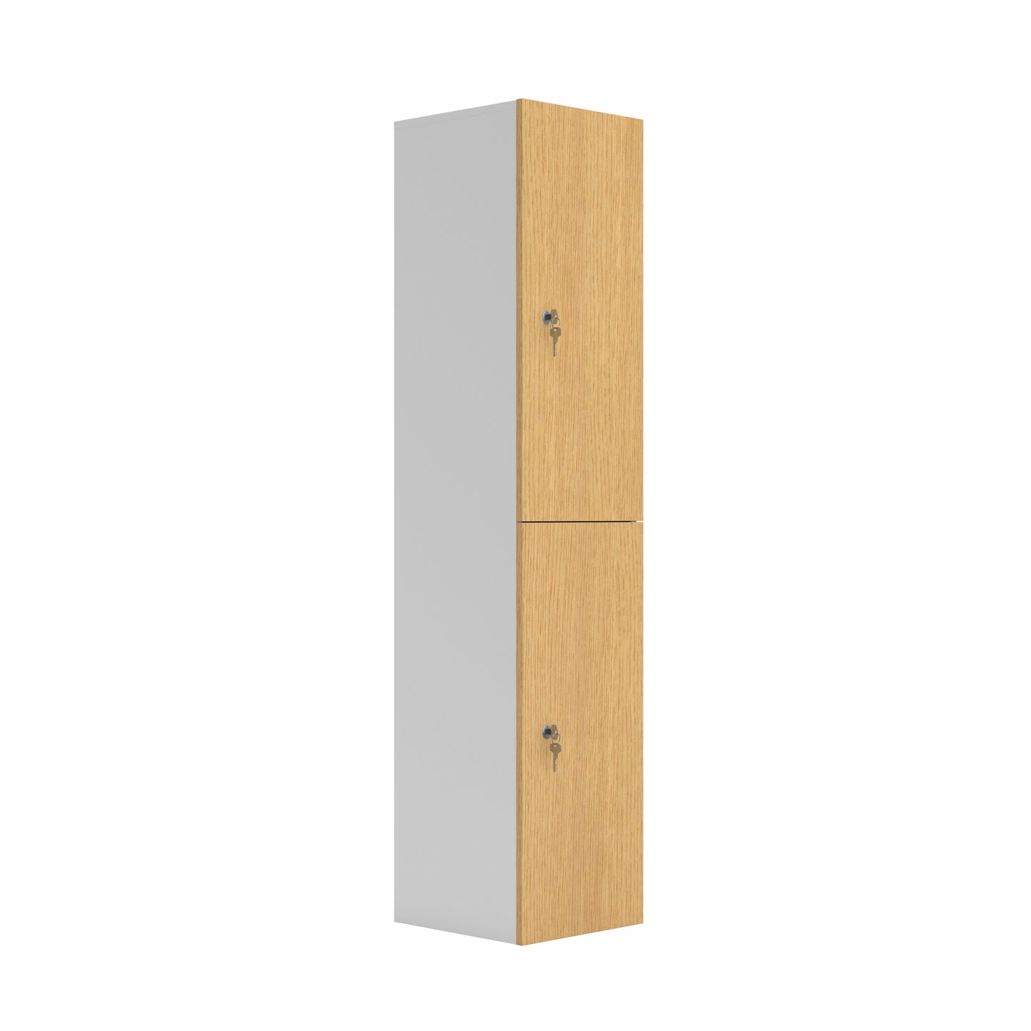 Wooden Locker|2 Door|350x400x1900|Sorano Oak