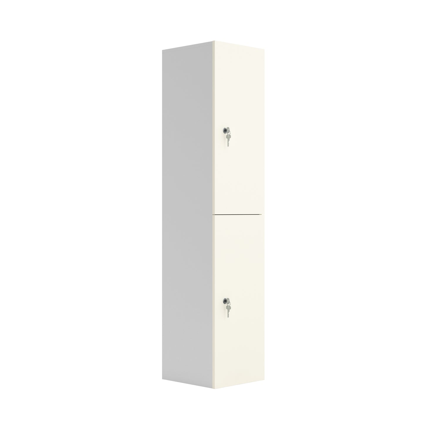Wooden Locker|2 Door|350x400x1900|White
