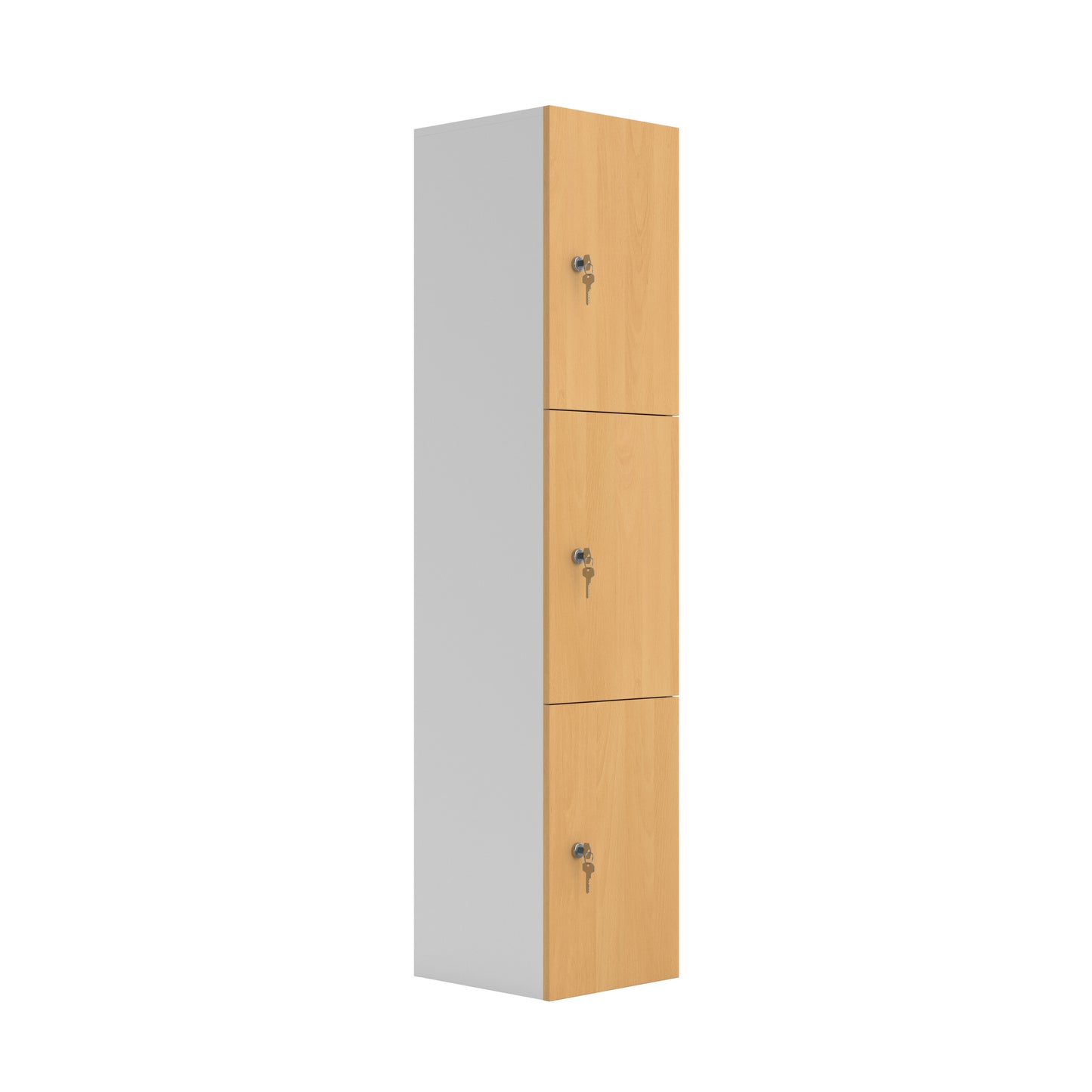 Wooden Locker|3 Door|350x400x1900|Ellmau Beech
