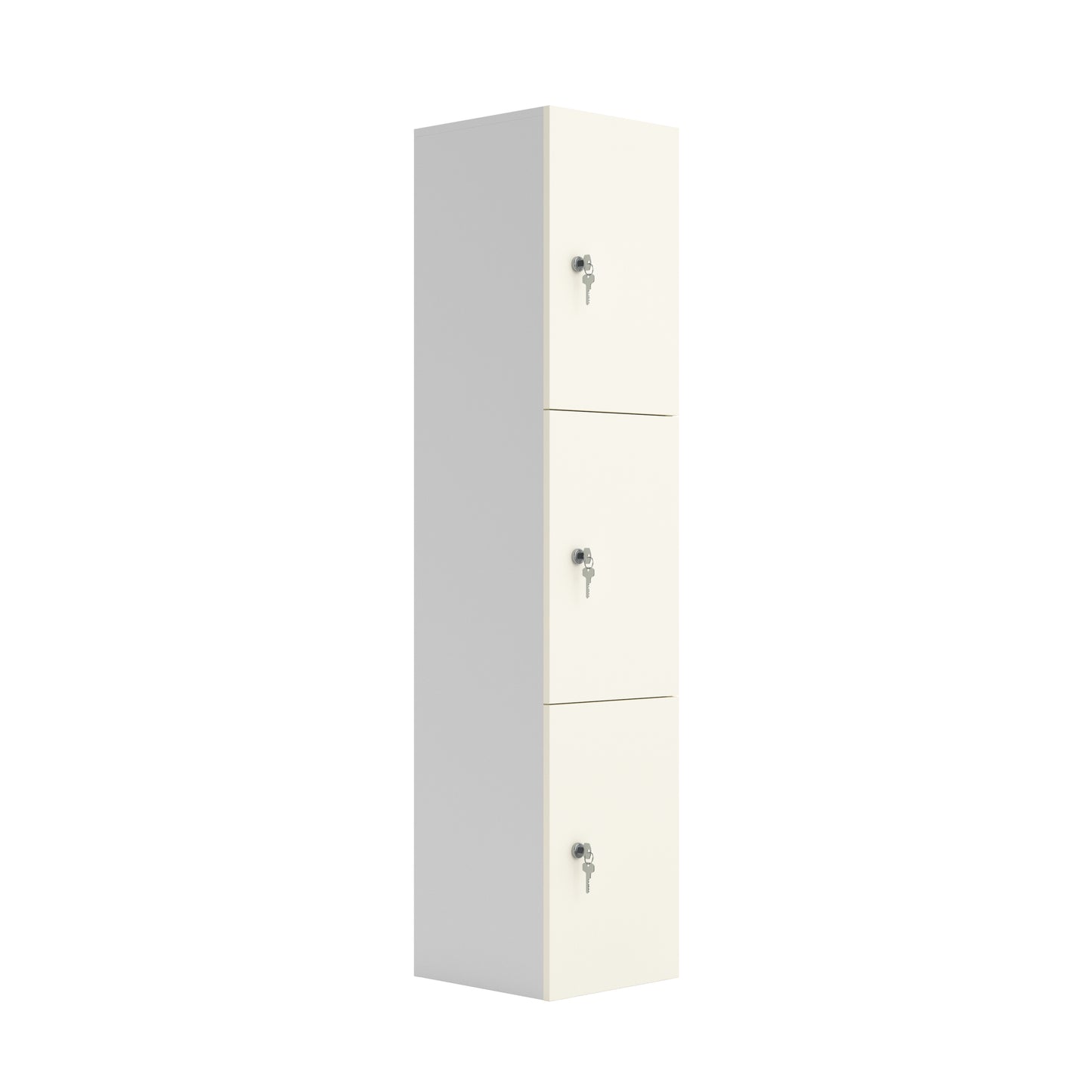 Wooden Locker|3 Door|350x400x1900|White