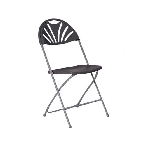 Linking Fan Back Folding Chair|Charcoal