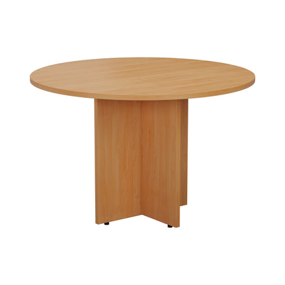 Aztec|Round|Meeting Table|1200x1200|Beech
