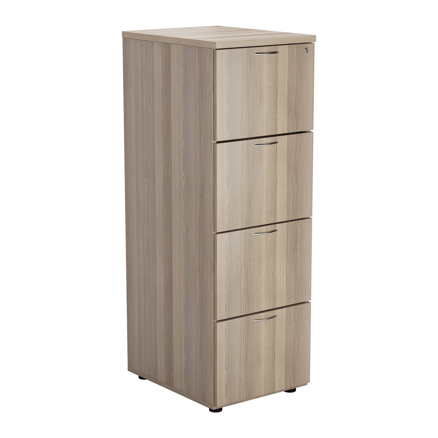Aztec|4 Drawer|Wooden|Filing Cabinet|465x600x1365|Grey Oak