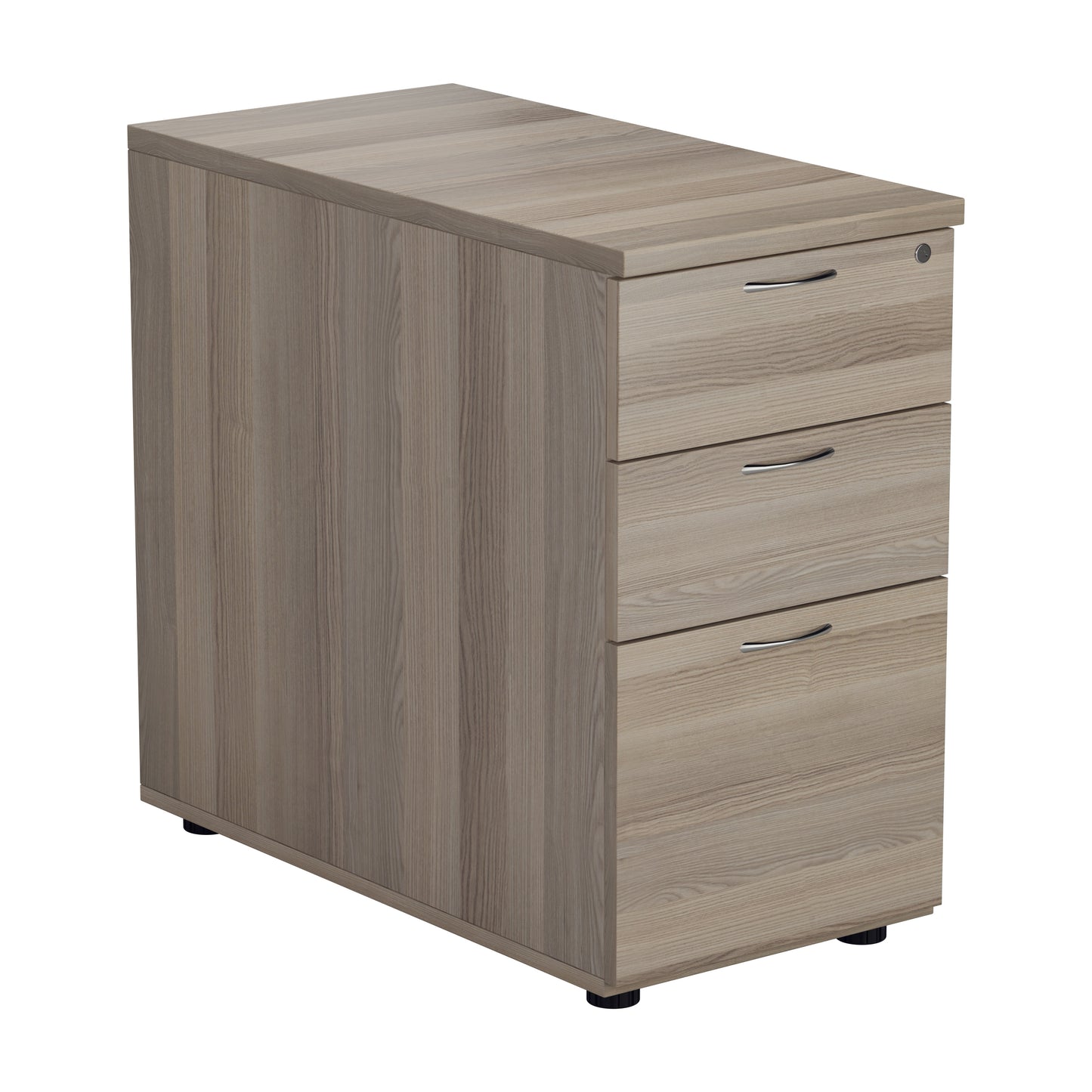 Aztec|3 Drawer|Wooden|Desk High|Pedestal |404x800x730|Grey Oak