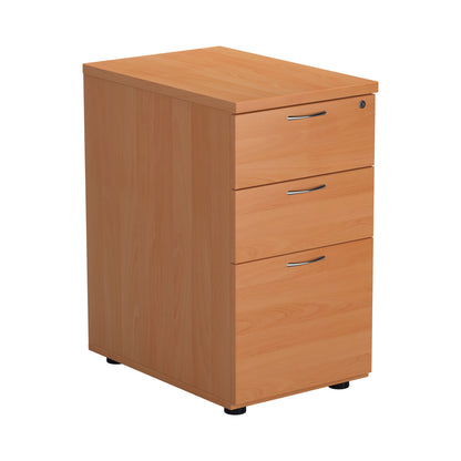 Aztec|3 Drawer|Wooden|Desk High|Pedestal |404x600x595|Beech