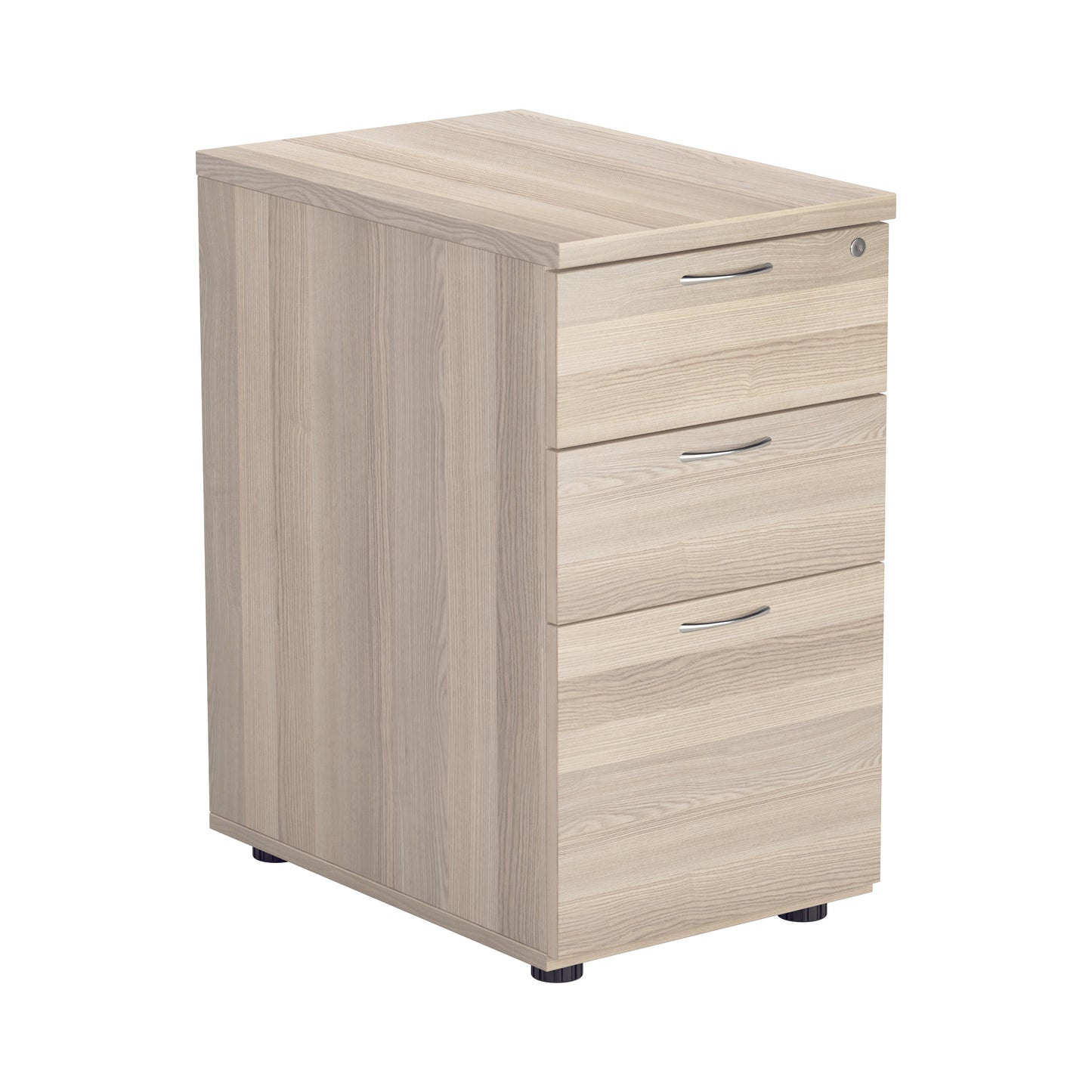 Aztec|3 Drawer|Wooden|Desk High|Pedestal |404x600x730|Grey Oak